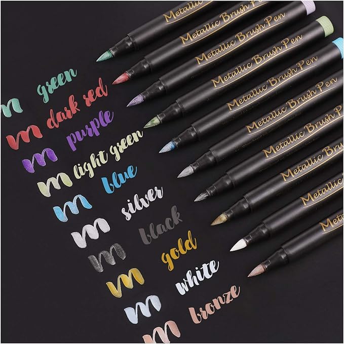 Dyvicl Metallic Brush Marker Pens by Dyvicl