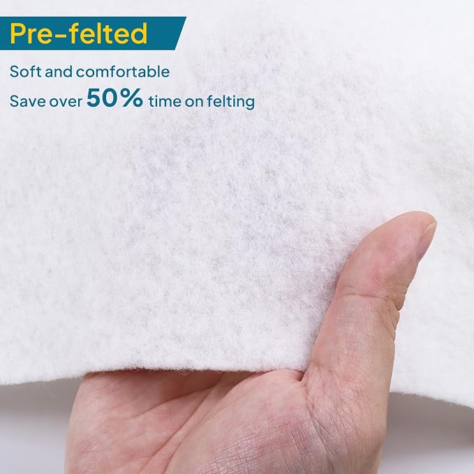 TOPANGATC Pre Felt Wool Felt Fabric, Pure Merino Wool Felt - Image 3
