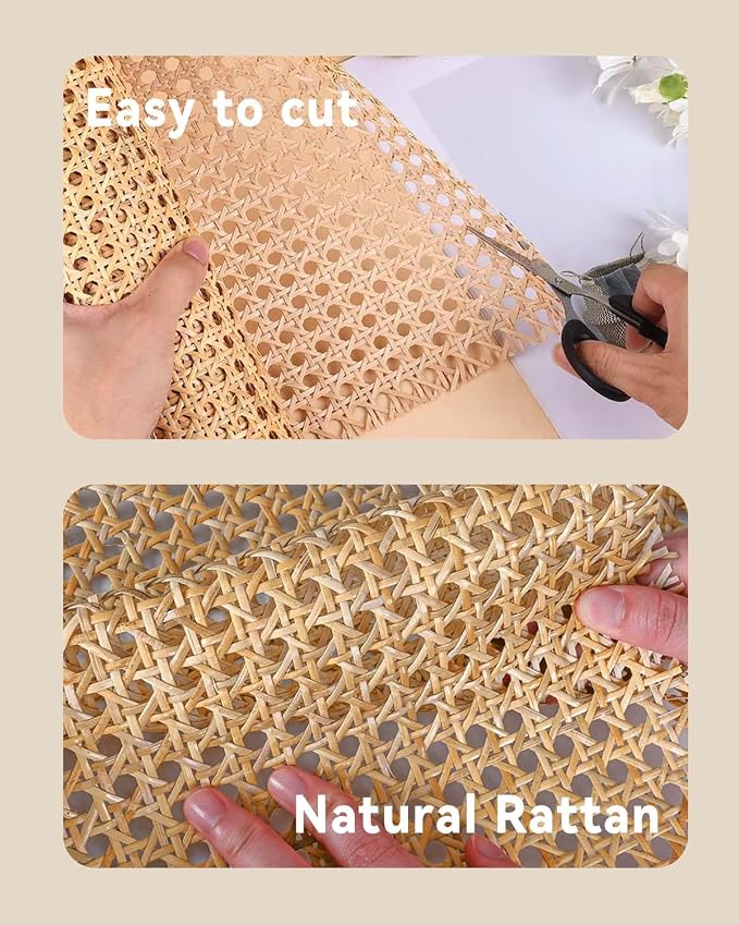 16-inch Wide Rattan Webbing 40-inch Long Rattan Webbing Rolls - Image 5