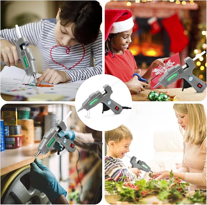 SHJADE Hot Glue Gun with 30 Glue Sticks, 20W Mini Hot Melt Gun Kit | Fast - Image 7