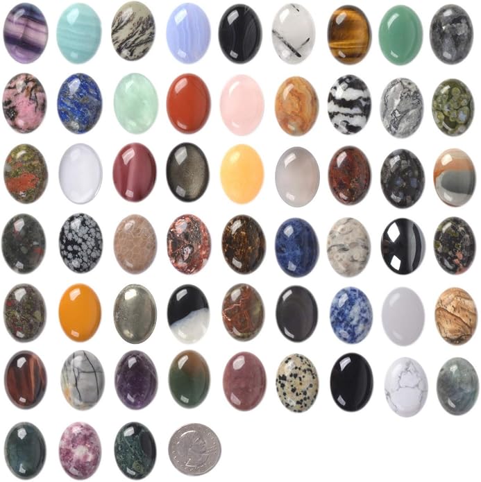 Wholesale Lot Multi-color Gemstone Round Oval Cab Cabochon by Justinstones