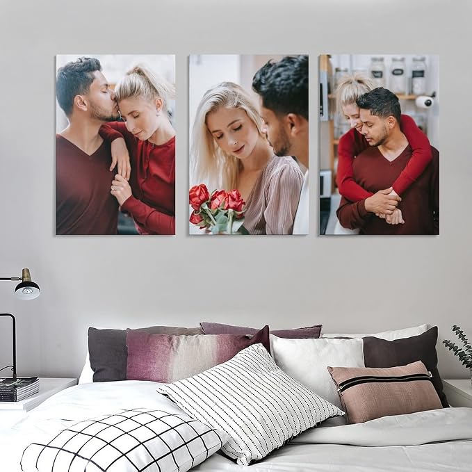 3 Panel Hanging Wall Art Set, Custom Canvas Prints by Custom