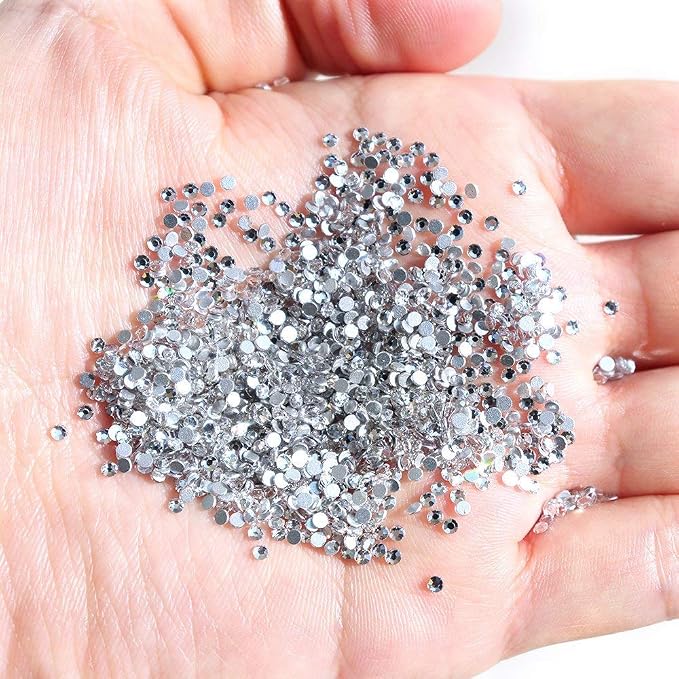 Onwon 1440 Pieces SS3 / 1.4mm Clear Crystal Flat Back Brilliant Round - Image 3