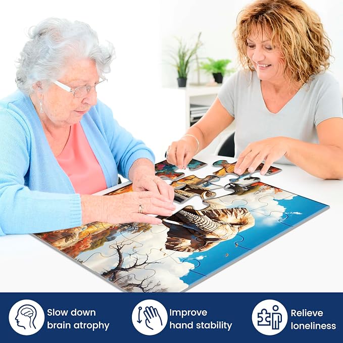 6 Pack 16 Large Piece Puzzles for Seniors Puzzles Dementia Alzheimer's Products - Image 6