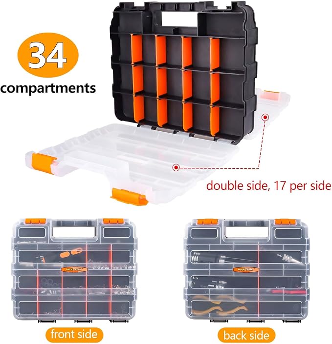 HobbyPark RC Hardware Organizer Box Adjustable Compartments Removable Dividers - Image 4