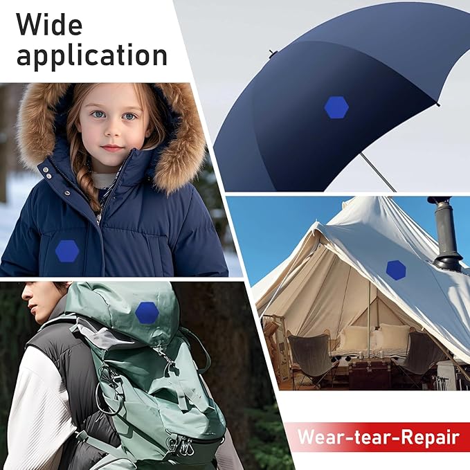 Down Jacket Repair Patches - Highly Effective Repair of Nylon Fabric, Waterproof Self-Adhesive Repair Patch for Down Jackets, Tents, Raincoats, Outdoor Equipment