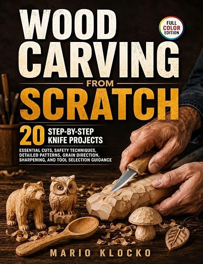 Wood Carving from Scratch: 20 Step-by-Step Knife Projects, Essential Cuts by Unknown