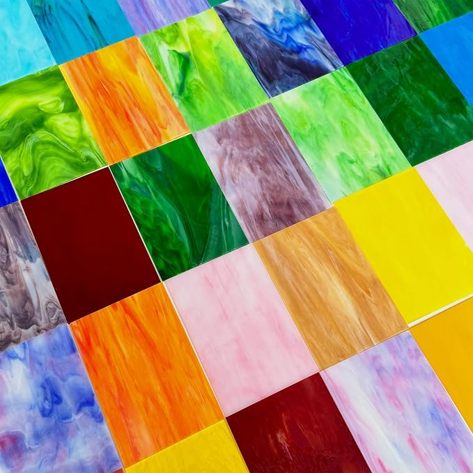 ILLUCKAI 36 Sheets Vibrant Stained Glass Sheets Variety Pack, 6 x 4 Inch - Image 6