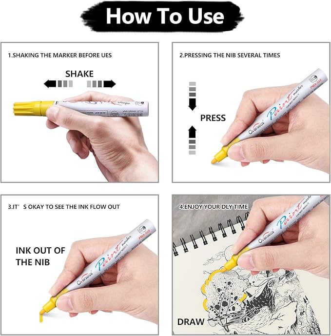 TFIVE Paint Pens Paint Markers on Almost Anything Never Fade Quick Dry and - Image 7