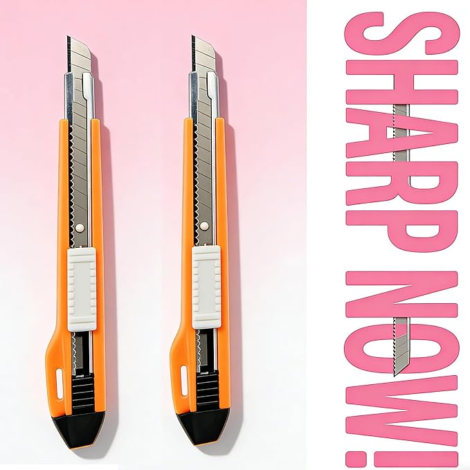 9mm Snap Off Utility Knife High Hardness Retractable Box Cutters - Image 3