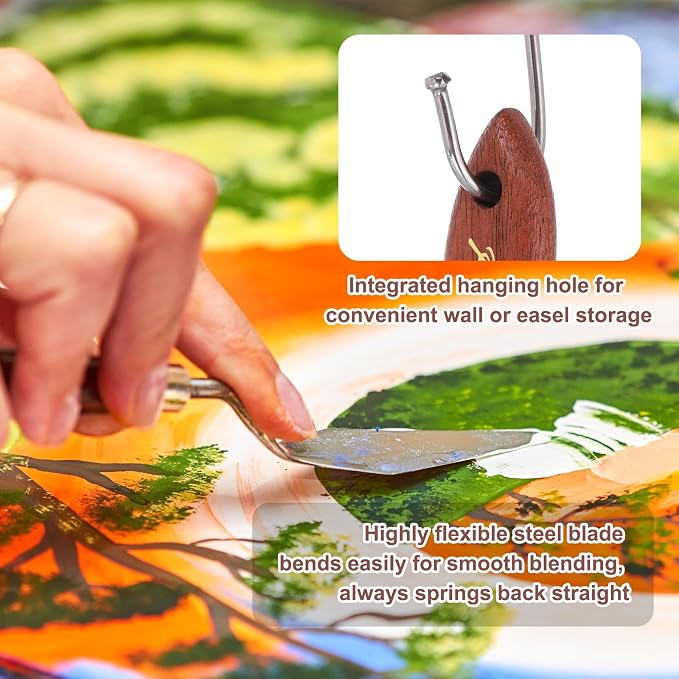 MECCANIXITY Pack of 1 Palette Knife No.2, 6.7" Long Palette Knives - Image 4