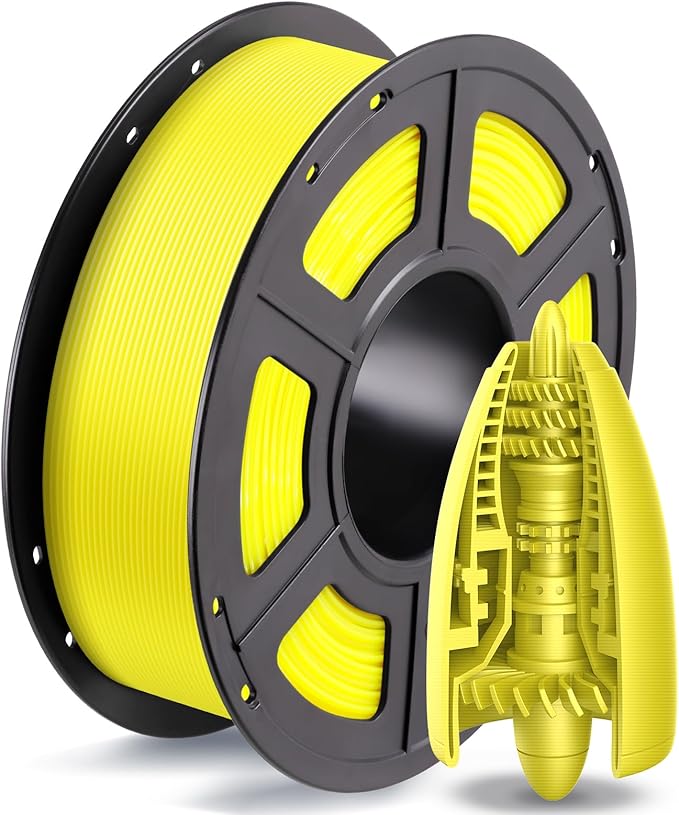 ANYCUBIC PETG Filament 1.75mm, 3D Printer Filament, Dimensional Accuracy +/- 0.02mm, Exceptional Toughness, Print with Most FDM 3D Printers, 1KG Spool, Yellow