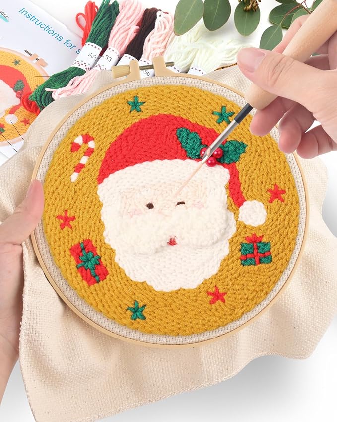 ERKOON Christmas Punch Needle Kit Adults Beginners, DIY Easy Christmas - Image 5