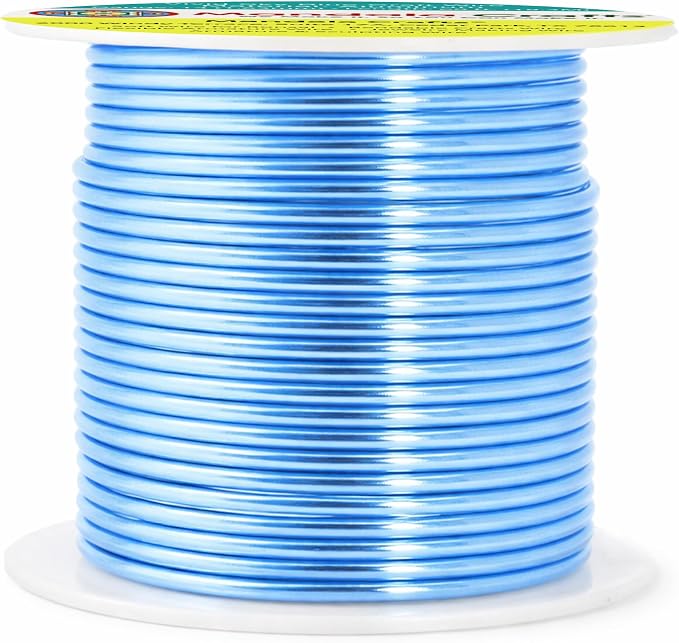 Mandala Crafts 14 Gauge Vivid Sky Blue Anodized Aluminum Craft Wire, 60 FT | - Image 2