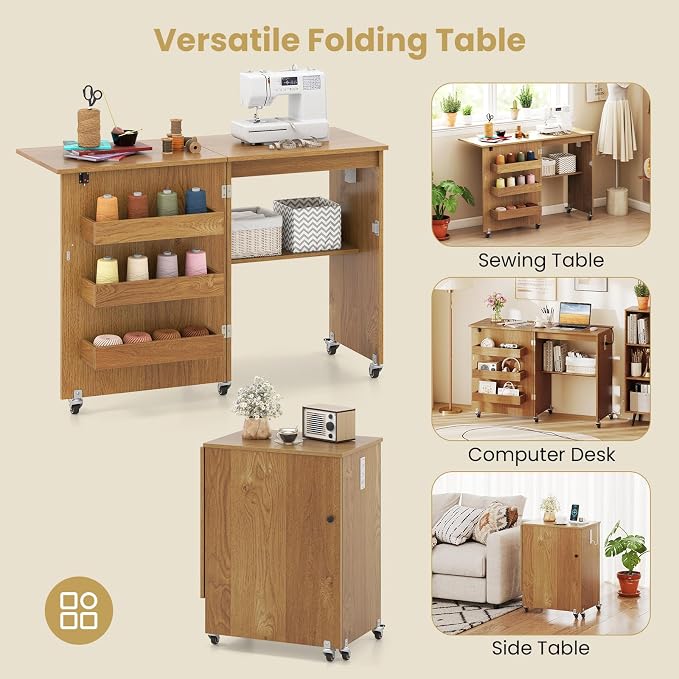 Giantex Folding Sewing Table - Image 8