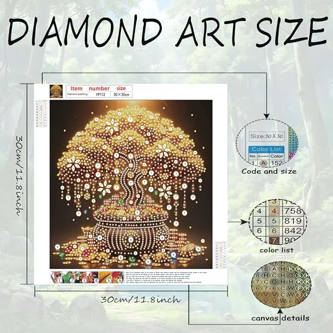 Money Tree Special Shape Diamond Art - Image 6