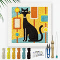 Doodlream Black Cat DIY Punch Needle Embroidery Kit by Doodlream