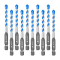 Carbide Drill Bit Set - Dry Drill Bit Set for Masonry, Concrete, Bricks, Wood, Plastic etc(6MM*10 Quick-fit Shank)