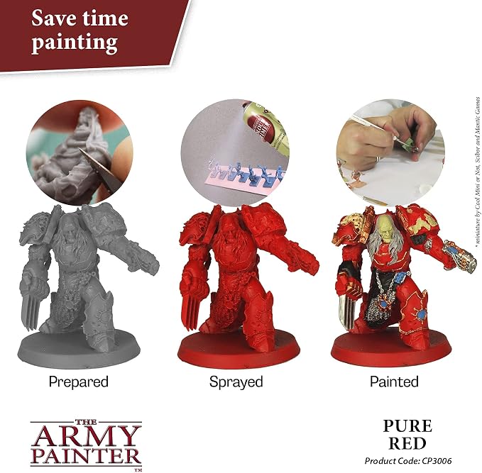 The Army Painter Colour Primer Pure Red, 400 mL Acrylic Spray Primer, Spray - Image 2