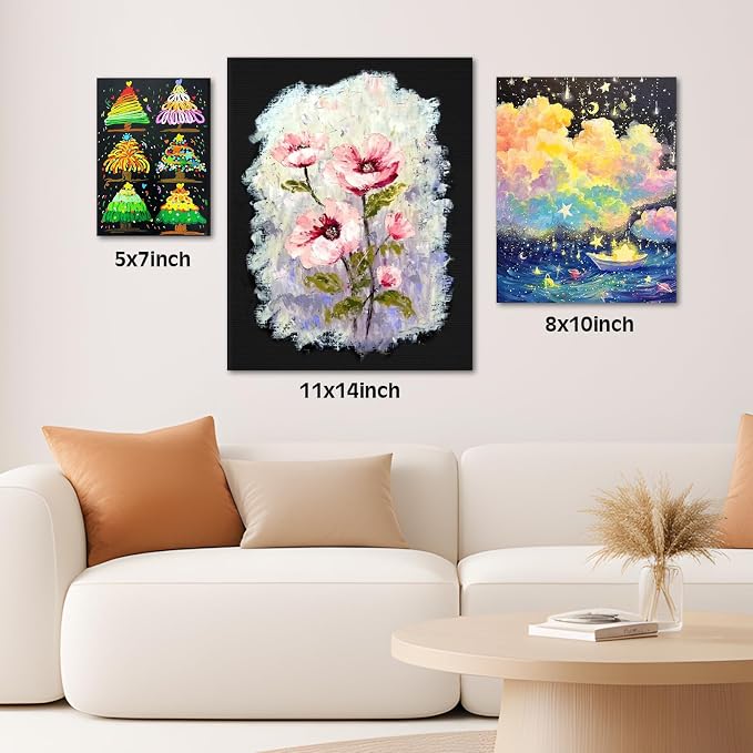 12 Pack Black Canvas for Painting 11x14 Inch, Canvas Boards for Painting - Image 6