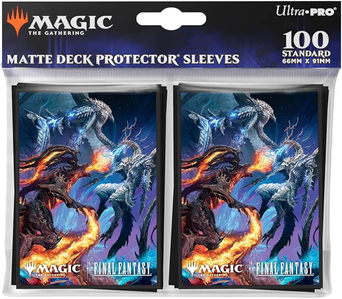 Ultra PRO - Final Fantasy x Universes Beyond Bahamut and Ifrit 100ct Deck by UltraPro