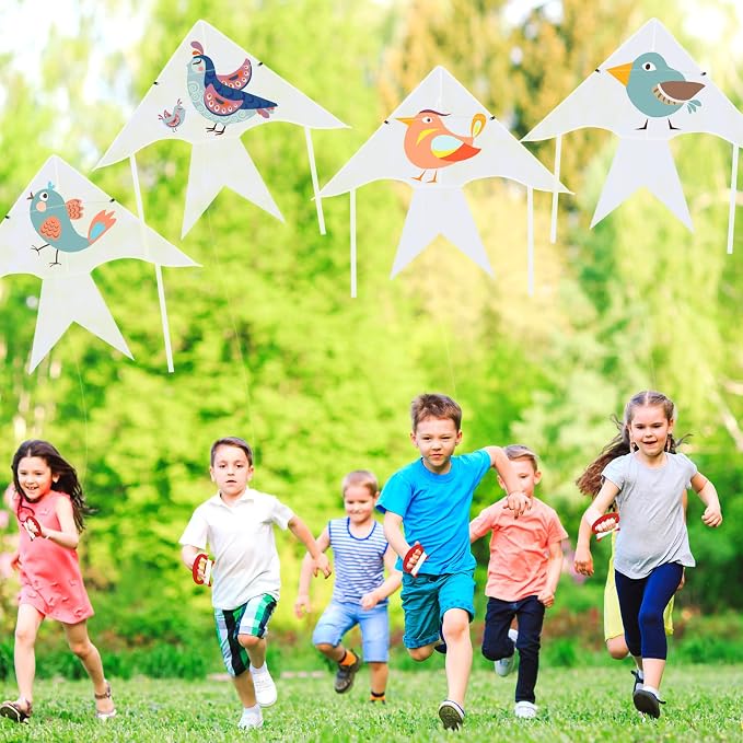 Libima 100 Pcs DIY Blank Kites for Kids Bulk Large Kite Making Kit Easy to Fly - Image 6
