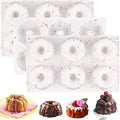 HUAKENER 3 Pcs Mini Fluted Cake Pan, 6-Cavity Fluted Tube Cake Pan, Non-stick by HUAKENER