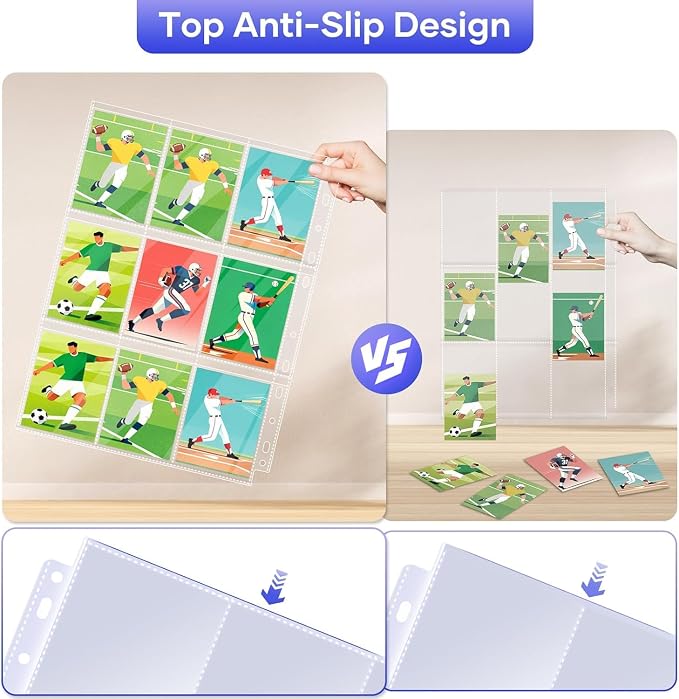 40 Pack 9 Pocket Page Protectors, 720 Pockets Double Sided Card Holder Pages - Image 6