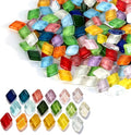 Glass Mosaic Tiles for Crafts Bulk, 400g Mixed Colors Small Glass Tiles by Karidge