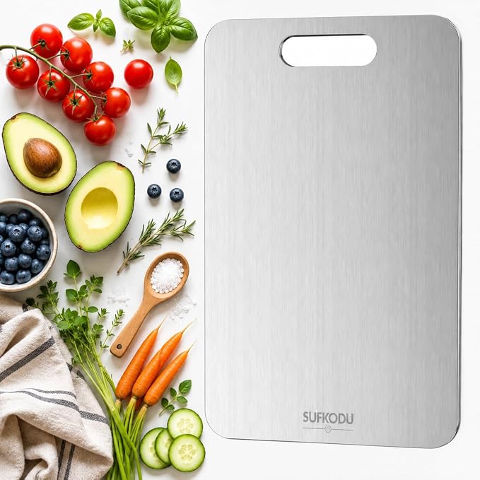 Titanium Cutting Board, 100% Pure Titanium Cutting Boards by Sufkodu