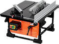 Table Saw for Jobsite 8-inch, 6.7-Amp Copper Motor, Cutting Speed up to 3576RPM, 24T Blade, Compact Portable Table Saw Kit, with Sliding Miter Gauge DIY Woodworking and Furniture Making, Orange