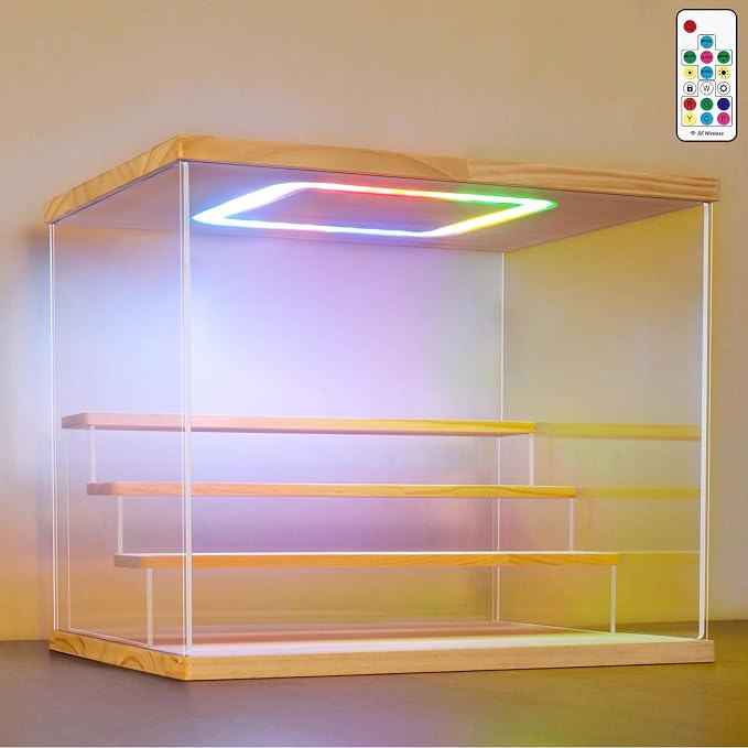 NONEMEY LED Acrylic Display Case, 4 Tier Display Case by NONEMEY
