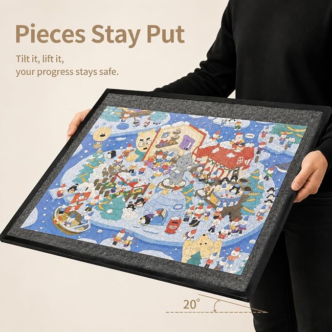 2000 Pieces Puzzle Board, 45.7x30.7 Felt Puzzle Storage Mat | Features a - Image 5