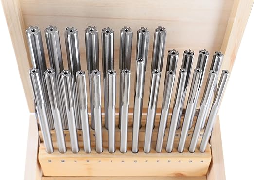 Accusize Industrial Tools 26 Pc Letter Size A to Z H.S.S. Chucking Reamer Set, 5500-SL00