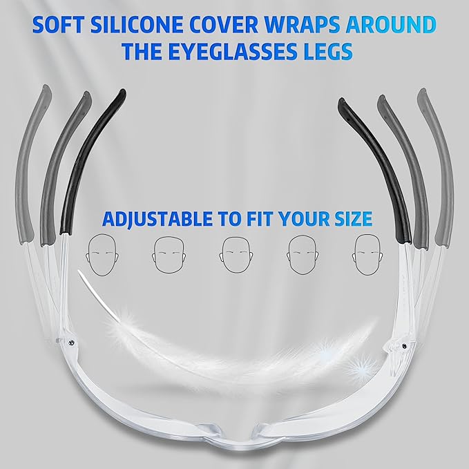 Safety Glasses Ansi Z87.1 Clear Safety Glasses Bulk Impact Resistant Lens Protective Eyewear for Men Women