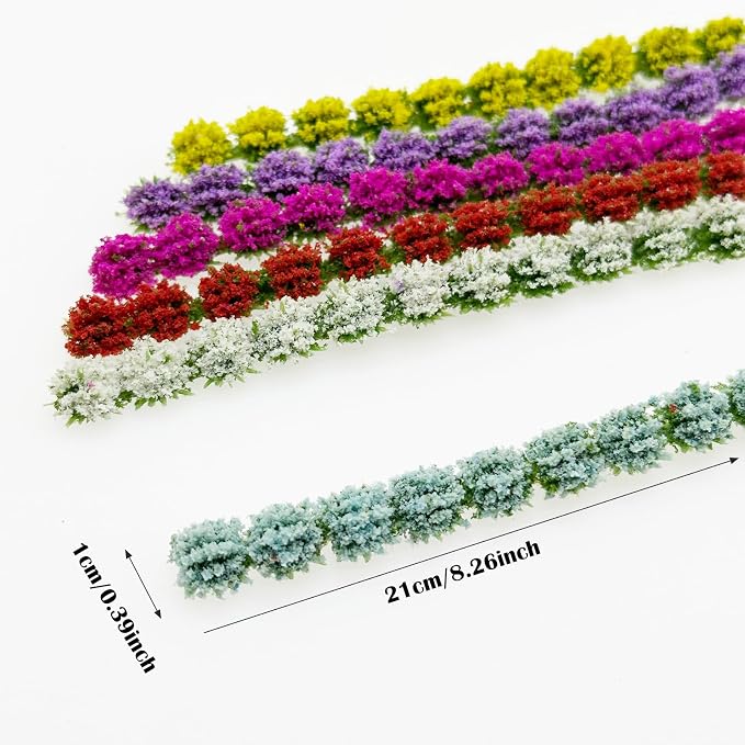 Woohome 12 PCS Flower Cluster Model, Static Grass Model Grass Tufts Set - Image 6
