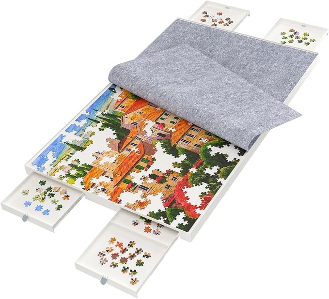 1500 Pieces Puzzle Board with Drawers and Cover by BZseed+Diffuser