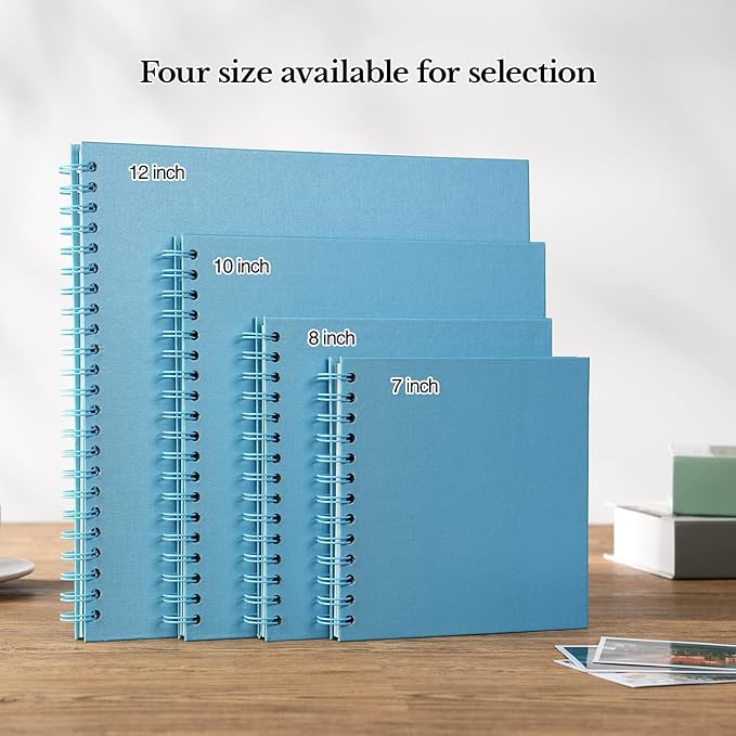 potricher 10 x 10 Inch DIY Scrapbook Album 40 Pages Hardcover Kraft Paper Scrap - Image 6