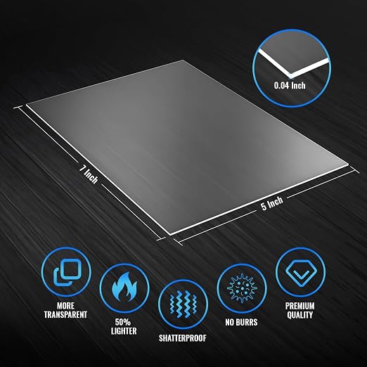 20 Pack of Acrylic Sheets 5x7-0.043" Thick Clear Extruded Plexiglass Sheets - Image 3