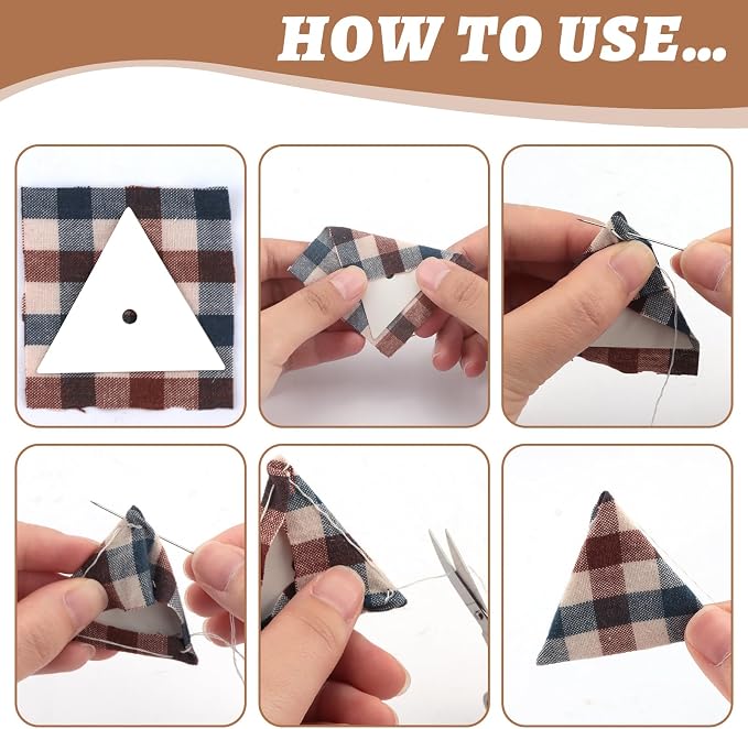 300 PCS 2" Equilateral Triangle Paper Piecing Templates, Quilting Templates - Image 4