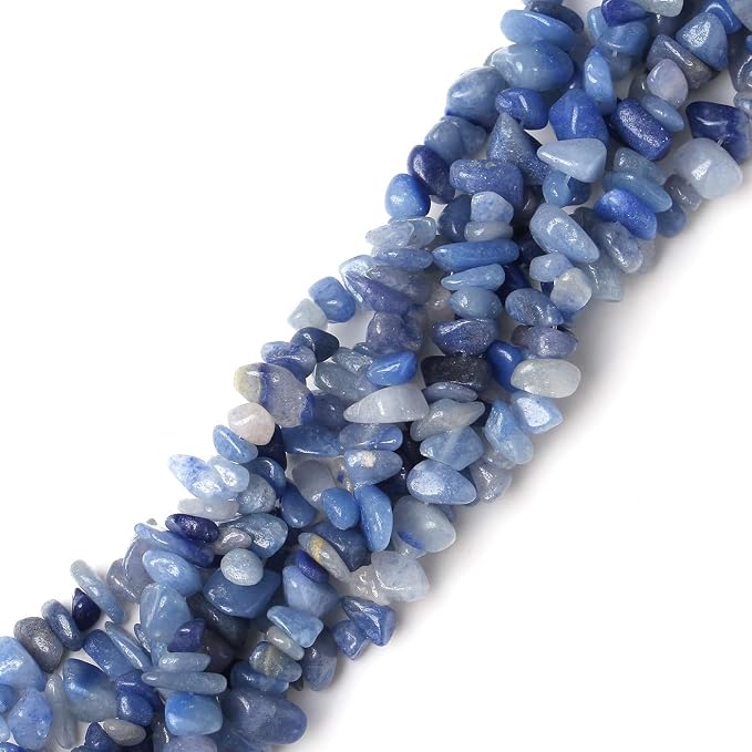 LAIDANLA Blue Aventurine 400pcs Natural Chip Stone Beads 5-8mm Healing Crystal - Image 2