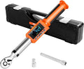 VEVOR Digital Torque Wrench 3/8" Drive, 5-99.57FT.LB(6.7-135Nm) ±2% Accuracy, Electronic Torque Wrench with Preset Mode,Vibration,Buzzer,LED Notification,Extension Bar, 1/2 Adapter, 5 Units of Measure
