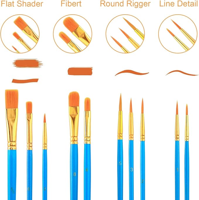 Painting Brush Palette Set, - Image 3