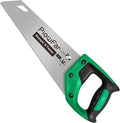 14 inch Hand Saw 11TPI Pro Fine Cut for Wood, Plastic Pipes, Drywall, Trees Trimming & Pruning, Sharp for Woodworking, Green