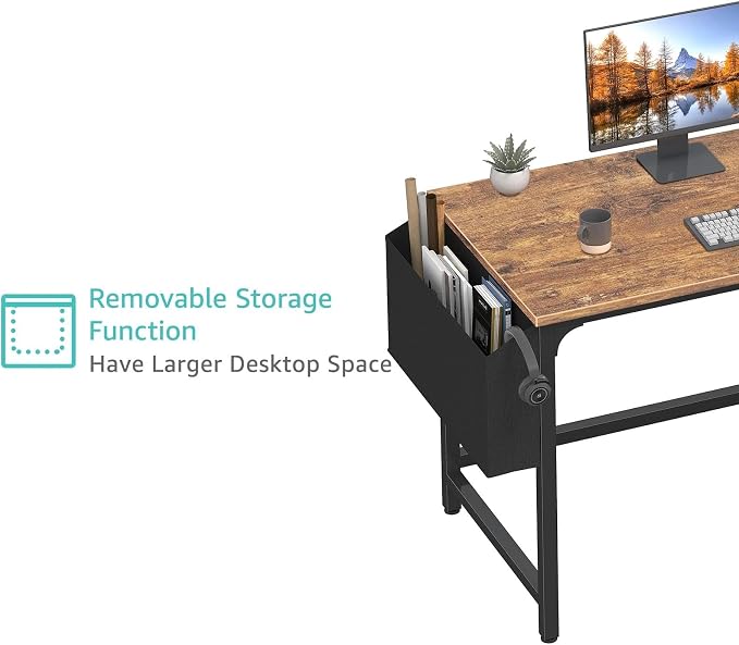 Lufeiya Computer Desk with Fabric Drawers, 47 Inch Desk - Image 6