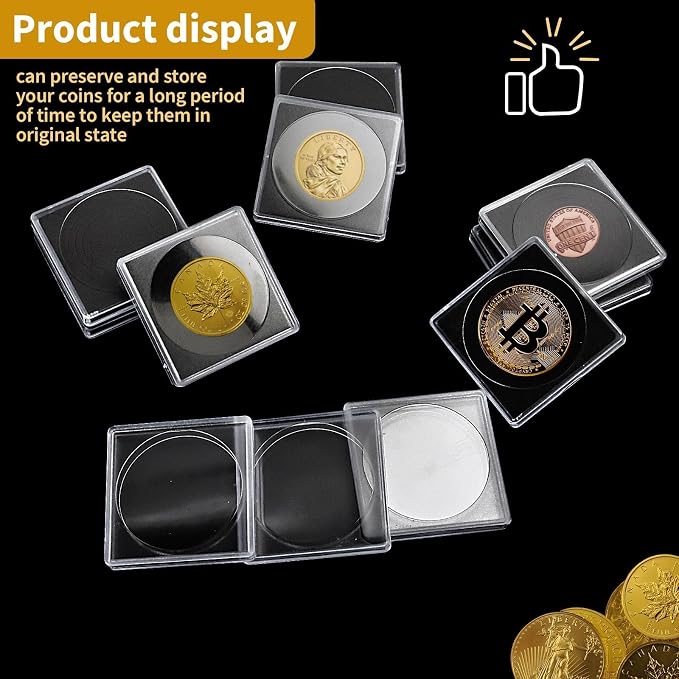 40 Pcs Adjustable Acrylic Coin Holder, Coin Collection Cases - Image 4