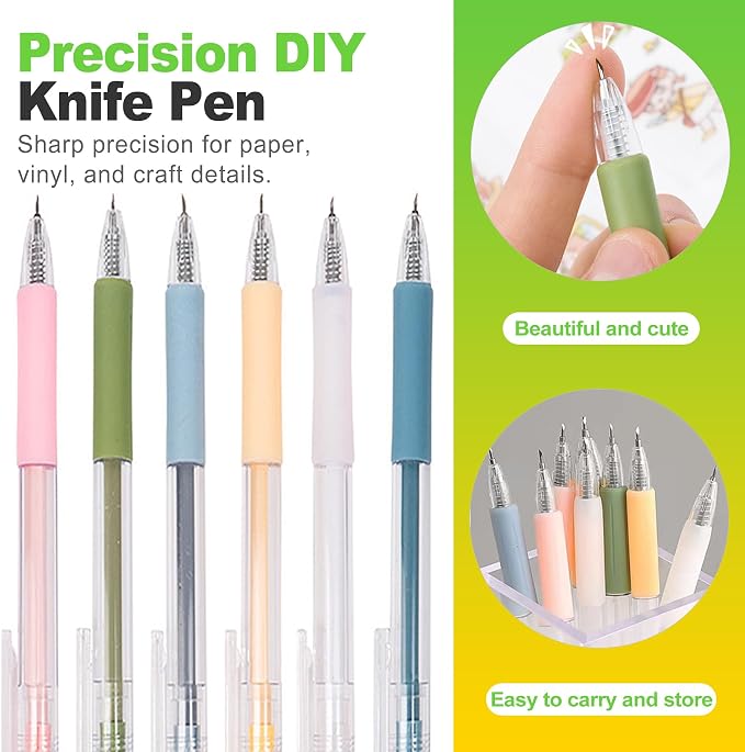 6 Pcs Craft Cutting Tool Set Precision Hobby Knife Pen - Image 3