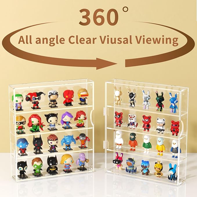 NIUBEE Acrylic Display Case for Figures: Dustproof Clear Mini Funko Case - Image 3