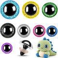 160pcs Large Safety Eyes for Amigurumi Glitter Eye for Stuffed Animals for DIY by KIGEAPUEL