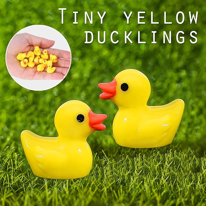 YsesoAi 100Pcs Mini Resin Ducks, Tiny Ducks Figurines Bulk - Image 4